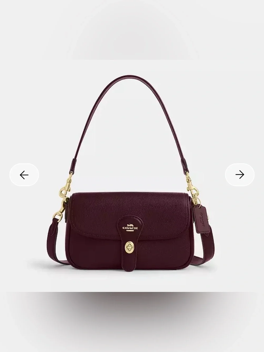 Coach Hadley Shoulder Bag new no tag,color  Gold/Dark Wine